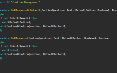 Forget Confirm() method; start with Confirm Management module