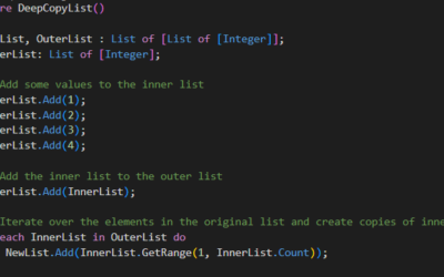 Data types under the microscope: List