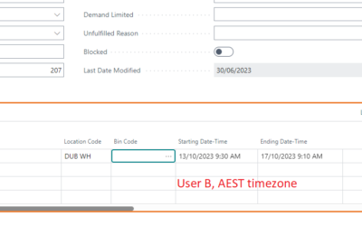 Time, DateTime, Production Orders and Time Zones – not what I expected